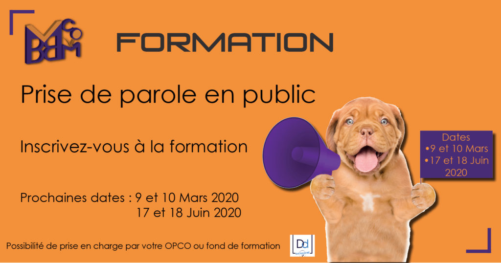 Visuel pour la formation prise de parole en public