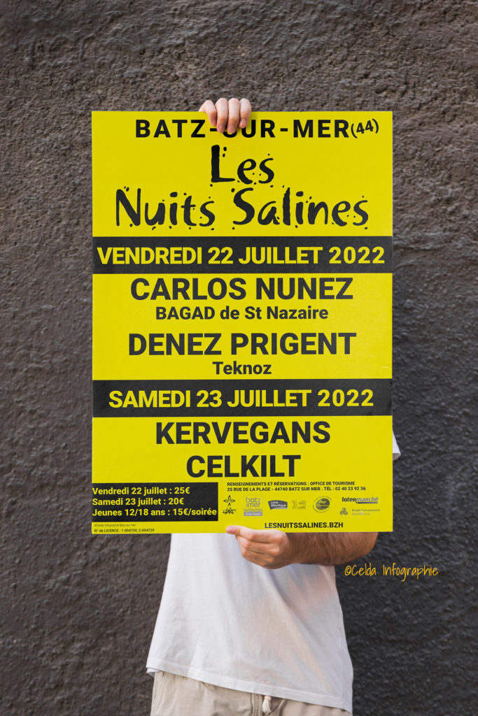 Affiche fluo des Nuits Salines 2022